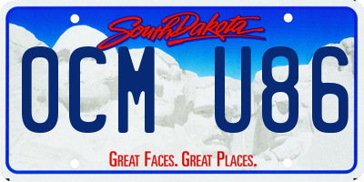 SD license plate 0CMU86