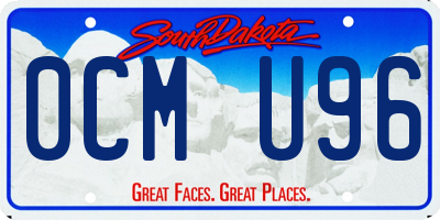 SD license plate 0CMU96