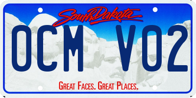 SD license plate 0CMV02