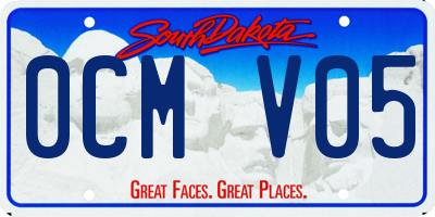 SD license plate 0CMV05