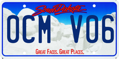 SD license plate 0CMV06