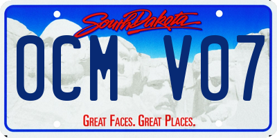 SD license plate 0CMV07