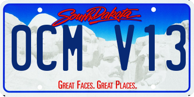 SD license plate 0CMV13