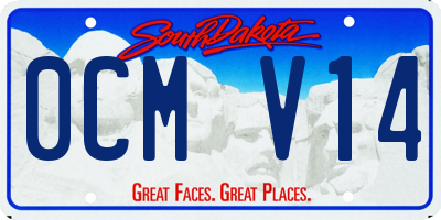 SD license plate 0CMV14