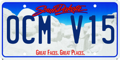 SD license plate 0CMV15