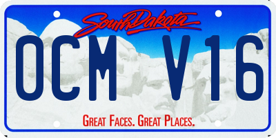 SD license plate 0CMV16