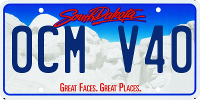 SD license plate 0CMV40