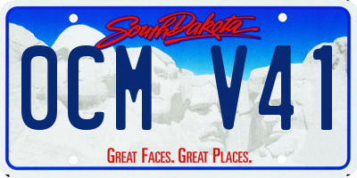 SD license plate 0CMV41