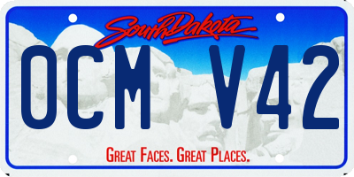SD license plate 0CMV42