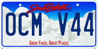 SD license plate 0CMV44