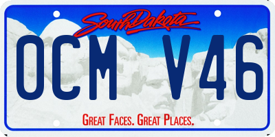 SD license plate 0CMV46