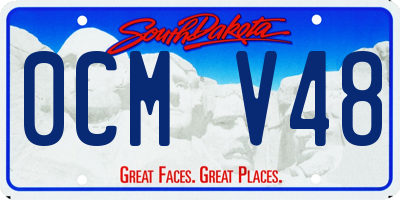 SD license plate 0CMV48