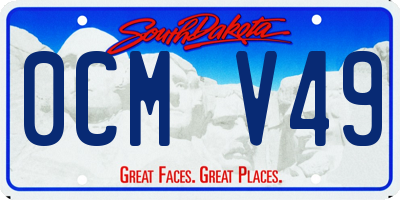 SD license plate 0CMV49