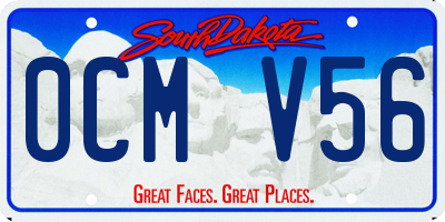 SD license plate 0CMV56