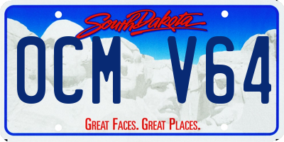 SD license plate 0CMV64