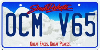 SD license plate 0CMV65