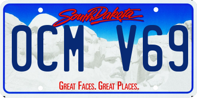 SD license plate 0CMV69