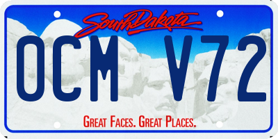 SD license plate 0CMV72