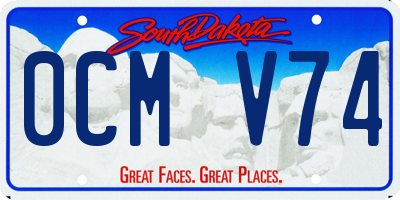 SD license plate 0CMV74