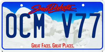 SD license plate 0CMV77