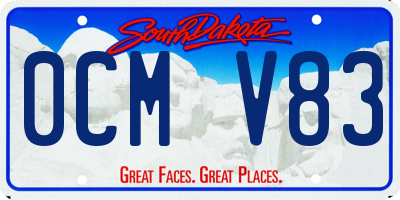 SD license plate 0CMV83