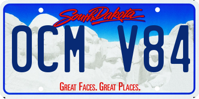 SD license plate 0CMV84
