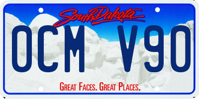 SD license plate 0CMV90