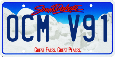SD license plate 0CMV91