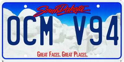 SD license plate 0CMV94