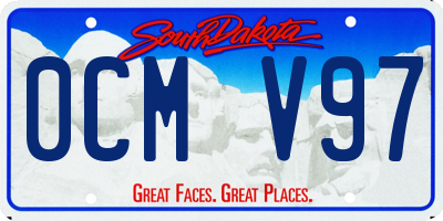 SD license plate 0CMV97