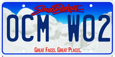 SD license plate 0CMW02