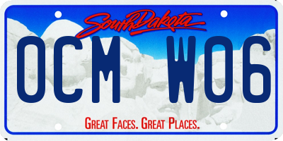 SD license plate 0CMW06