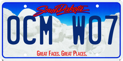 SD license plate 0CMW07