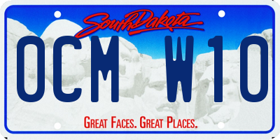 SD license plate 0CMW10