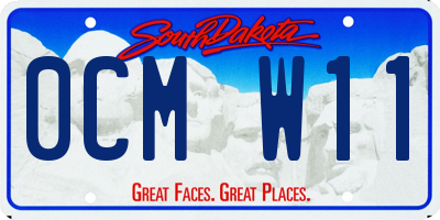 SD license plate 0CMW11
