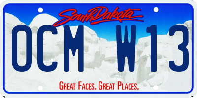 SD license plate 0CMW13