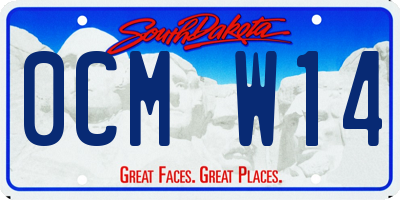 SD license plate 0CMW14