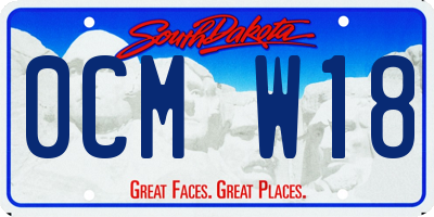 SD license plate 0CMW18