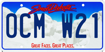 SD license plate 0CMW21