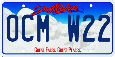 SD license plate 0CMW22