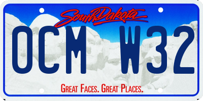 SD license plate 0CMW32