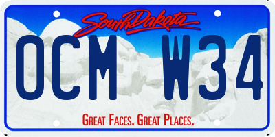 SD license plate 0CMW34