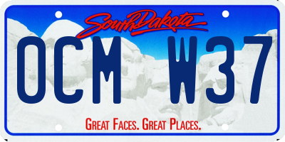 SD license plate 0CMW37
