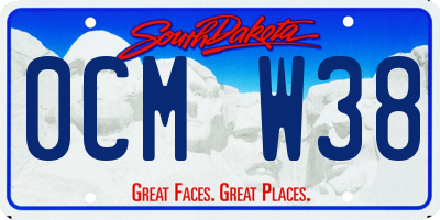 SD license plate 0CMW38