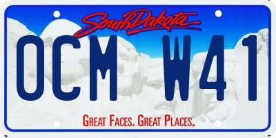 SD license plate 0CMW41