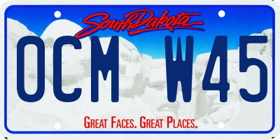 SD license plate 0CMW45