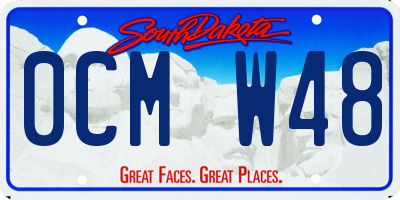 SD license plate 0CMW48