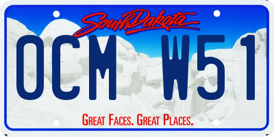 SD license plate 0CMW51