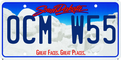 SD license plate 0CMW55