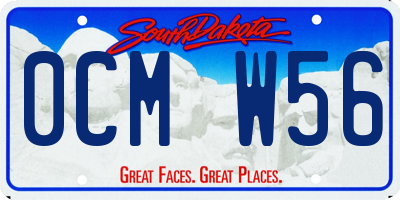 SD license plate 0CMW56